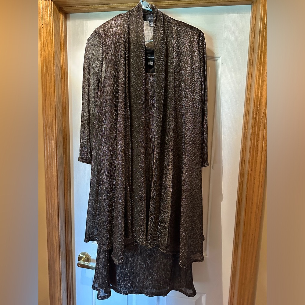 2 piece dress with gold shimmer